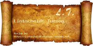 Lintscheidt Tuzson névjegykártya